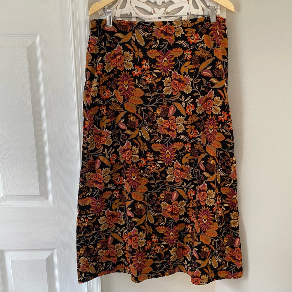 White Stag VTG Corduroy Midi Maxi Skirt Earth Tones Goblincore Forest Fairy 14